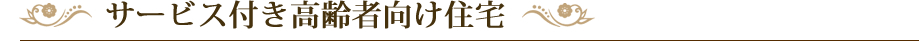サービス付き高齢者向け住宅